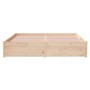 Estructura de cama madera maciza 150x200 cm de vidaXL, Camas y somieres - Ref: Foro24-814954, Precio: 126,05 €, Descuento: %