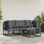 Conjunto de sofás de jardín 4 pcs Negro Metal en Conjuntos de jardín | Comprar online en Foru.es