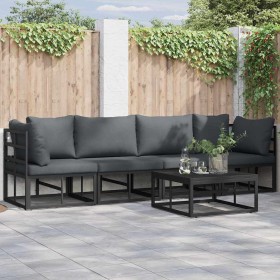 Conjunto de sofás de jardín 4 pcs Negro Metal en Conjuntos de jardín | Comprar online en Foru.es