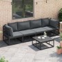 Conjunto de sofás de jardín 4 pcs Negro Metal en Conjuntos de jardín | Comprar online en Foru.es