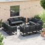 Conjunto de sofá de jardín con cojín 13 pcs Negro Aluminio en Conjuntos de jardín | Comprar online en Foru.es