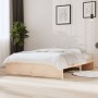 Estructura de cama de matrimonio madera maciza 135x190 cm de vidaXL, Camas y somieres - Ref: Foro24-814924, Precio: 121,68 €,...