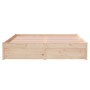 Estructura de cama de matrimonio madera maciza 135x190 cm de vidaXL, Camas y somieres - Ref: Foro24-814924, Precio: 121,68 €,...