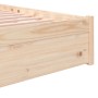Estructura de cama de matrimonio madera maciza 135x190 cm de vidaXL, Camas y somieres - Ref: Foro24-814924, Precio: 121,68 €,...