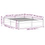 Estructura de cama de matrimonio madera maciza 135x190 cm de vidaXL, Camas y somieres - Ref: Foro24-814924, Precio: 121,68 €,...
