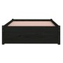 Estructura de cama individual madera maciza negra 90x190 cm de vidaXL, Camas y somieres - Ref: Foro24-814918, Precio: 110,11 ...