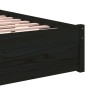 Estructura de cama individual madera maciza negra 90x190 cm de vidaXL, Camas y somieres - Ref: Foro24-814918, Precio: 110,11 ...