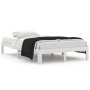 Estructura de cama madera maciza de pino blanco 120x200 cm de vidaXL, Camas y somieres - Ref: Foro24-810361, Precio: 102,77 €...