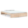 Estructura de cama madera maciza 140x200 cm de vidaXL, Camas y somieres - Ref: Foro24-814949, Precio: 118,02 €, Descuento: %