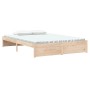 Estructura de cama madera maciza 140x200 cm de vidaXL, Camas y somieres - Ref: Foro24-814949, Precio: 118,02 €, Descuento: %