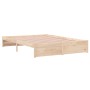Estructura de cama madera maciza 140x200 cm de vidaXL, Camas y somieres - Ref: Foro24-814949, Precio: 118,02 €, Descuento: %