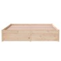 Estructura de cama madera maciza 140x200 cm de vidaXL, Camas y somieres - Ref: Foro24-814949, Precio: 118,02 €, Descuento: %