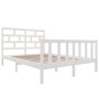 Estructura de cama de madera maciza de pino blanco 160x200 cm de vidaXL, Camas y somieres - Ref: Foro24-3101359, Precio: 155,...