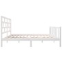 Estructura de cama de madera maciza de pino blanco 160x200 cm de vidaXL, Camas y somieres - Ref: Foro24-3101359, Precio: 155,...