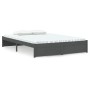 Estructura de cama de madera maciza gris 140x200 cm de vidaXL, Camas y somieres - Ref: Foro24-814951, Precio: 149,65 €, Descu...