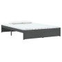 Estructura de cama de madera maciza gris 140x200 cm de vidaXL, Camas y somieres - Ref: Foro24-814951, Precio: 149,65 €, Descu...