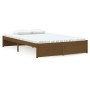 Estructura de cama doble madera maciza marrón miel 120x190 cm de vidaXL, Camas y somieres - Ref: Foro24-814922, Precio: 135,6...