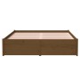 Estructura de cama doble madera maciza marrón miel 120x190 cm de vidaXL, Camas y somieres - Ref: Foro24-814922, Precio: 135,6...