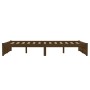Estructura de cama doble madera maciza marrón miel 120x190 cm de vidaXL, Camas y somieres - Ref: Foro24-814922, Precio: 135,6...