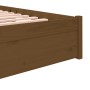 Estructura de cama doble madera maciza marrón miel 120x190 cm de vidaXL, Camas y somieres - Ref: Foro24-814922, Precio: 135,6...
