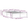 Estructura de cama doble madera maciza marrón miel 120x190 cm de vidaXL, Camas y somieres - Ref: Foro24-814922, Precio: 135,6...