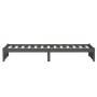 Estructura de cama individual madera maciza gris 75x190 cm de vidaXL, Camas y somieres - Ref: Foro24-814911, Precio: 71,09 €,...