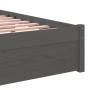 Estructura de cama individual madera maciza gris 75x190 cm de vidaXL, Camas y somieres - Ref: Foro24-814911, Precio: 71,09 €,...