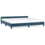 Estructura cama con cabecero terciopelo azul oscuro 200x200 cm de vidaXL, Camas y somieres - Ref: Foro24-347595, Precio: 135,...