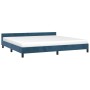 Estructura cama con cabecero terciopelo azul oscuro 200x200 cm de vidaXL, Camas y somieres - Ref: Foro24-347595, Precio: 136,...