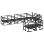 Conjunto de sofás de jardín con cojín 8 pcs Negro Aluminio en Conjuntos de jardín | Comprar online en Foru.es