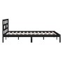 Estructura de cama de madera maciza negro 150x200 cm de vidaXL, Camas y somieres - Ref: Foro24-3101227, Precio: 179,72 €, Des...