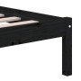 Estructura de cama de madera maciza negro 150x200 cm de vidaXL, Camas y somieres - Ref: Foro24-3101227, Precio: 179,72 €, Des...