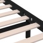 Estructura de cama de madera maciza negro 150x200 cm de vidaXL, Camas y somieres - Ref: Foro24-3101227, Precio: 179,72 €, Des...