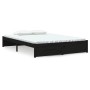 Estructura de cama de madera maciza negro 140x190 cm de vidaXL, Camas y somieres - Ref: Foro24-814933, Precio: 145,77 €, Desc...
