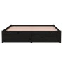 Estructura de cama de madera maciza negro 140x190 cm de vidaXL, Camas y somieres - Ref: Foro24-814933, Precio: 145,77 €, Desc...