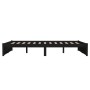 Estructura de cama de madera maciza negro 140x190 cm de vidaXL, Camas y somieres - Ref: Foro24-814933, Precio: 145,77 €, Desc...