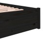 Estructura de cama de madera maciza negro 140x190 cm de vidaXL, Camas y somieres - Ref: Foro24-814933, Precio: 145,77 €, Desc...