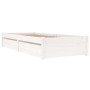 Estructura de cama individual con cajones blanco 90x190 cm de vidaXL, Camas y somieres - Ref: Foro24-3103459, Precio: 200,78 ...