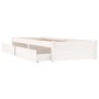 Estructura de cama individual con cajones blanco 90x190 cm de vidaXL, Camas y somieres - Ref: Foro24-3103459, Precio: 200,78 ...