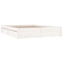 Estructura de cama con cajones blanco 140x200 cm de vidaXL, Camas y somieres - Ref: Foro24-3103514, Precio: 245,58 €, Descuen...