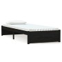 Estructura de cama madera maciza individual negra 75x190 cm de vidaXL, Camas y somieres - Ref: Foro24-814913, Precio: 102,26 ...