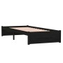 Estructura de cama madera maciza individual negra 75x190 cm de vidaXL, Camas y somieres - Ref: Foro24-814913, Precio: 102,26 ...
