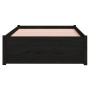 Estructura de cama madera maciza individual negra 75x190 cm de vidaXL, Camas y somieres - Ref: Foro24-814913, Precio: 102,26 ...