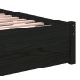 Estructura de cama madera maciza individual negra 75x190 cm de vidaXL, Camas y somieres - Ref: Foro24-814913, Precio: 102,26 ...