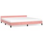 Estructura de cama con cabecero de terciopelo rosa 200x200 cm de vidaXL, Camas y somieres - Ref: Foro24-347596, Precio: 118,4...