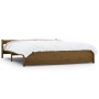 Estructura de cama madera maciza marrón miel 200x200 cm de vidaXL, Camas y somieres - Ref: Foro24-815067, Precio: 199,24 €, D...