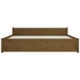 Estructura de cama madera maciza marrón miel 200x200 cm de vidaXL, Camas y somieres - Ref: Foro24-815067, Precio: 199,24 €, D...