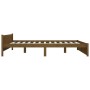 Estructura de cama madera maciza marrón miel 200x200 cm de vidaXL, Camas y somieres - Ref: Foro24-815067, Precio: 199,24 €, D...