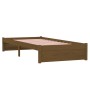 Estructura de cama madera maciza marrón miel 90x190 cm de vidaXL, Camas y somieres - Ref: Foro24-814917, Precio: 110,11 €, De...