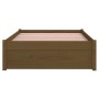 Estructura de cama madera maciza marrón miel 90x190 cm de vidaXL, Camas y somieres - Ref: Foro24-814917, Precio: 110,11 €, De...